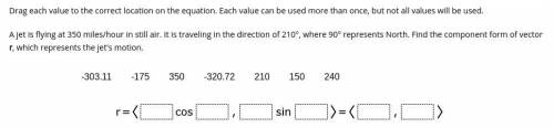 Drag each value to the correct location on the equation. Each value can be used more than once, but