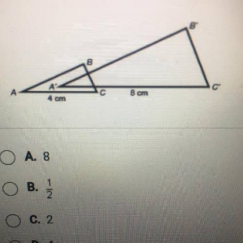 Determine the scale factor for Triangle ABC to Triangle A’B’C