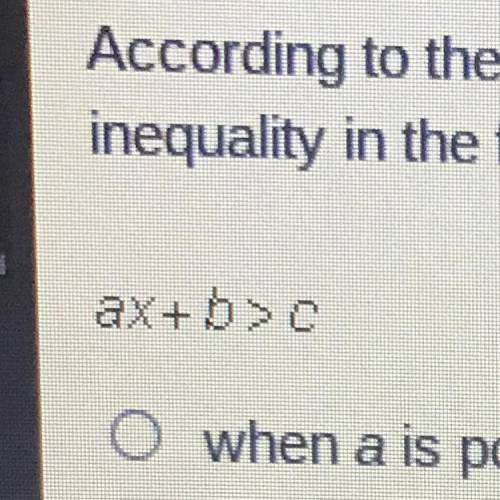 According to the properties of inequality, when should the inequality symbol be reversed when solvi