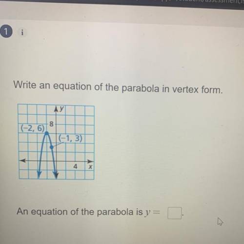 Write an equation of the parabola in vertex form.