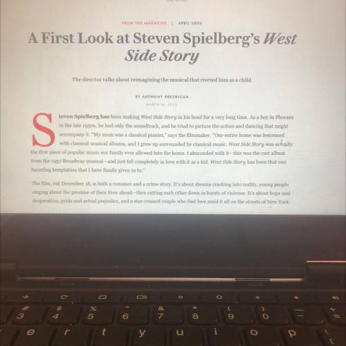 Write a summary about steven Spielberg’s movie about west side story based on the attached article.