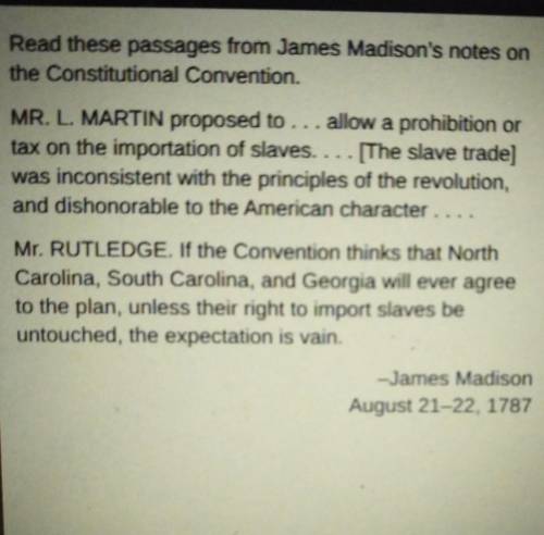 Which statement would Madison most likely have agreed with, and why? O Martin's statement because M