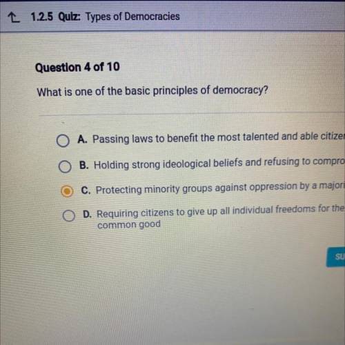What is one of the basic principles of democracy apex?