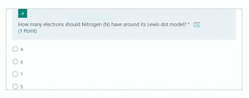 How many electrons should Nitrogen (N) have around its Lewis dot model?