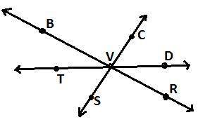5) Which angle forms a linear pair with
7)Which angle forms a pair of vertical angles with
