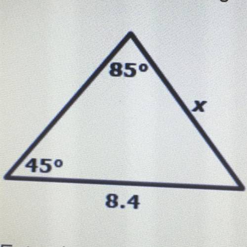Marissa drew the triangle shown below. Enter the value of x (round to the nearest tenth)