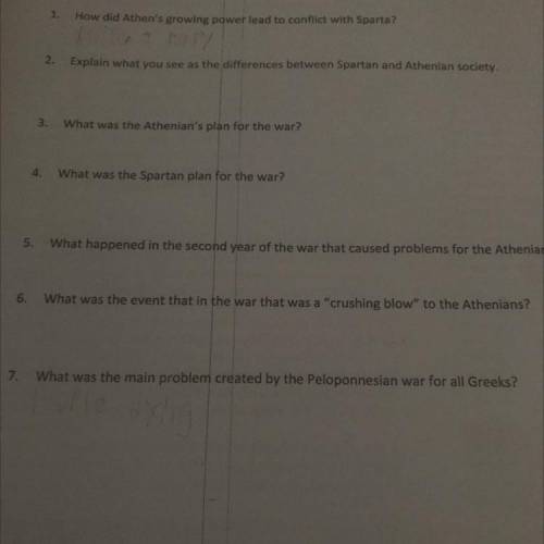 Please help me answer these questions