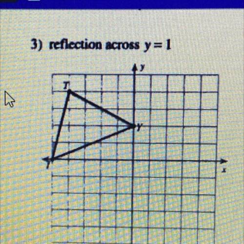 3) reflection across y=1