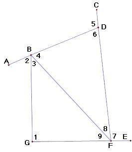 Find the measure of ∠7.

Given:∠1 is a right angle∠3 = 37°∠8 =62°A. 53°B. 65°C. 105°D. 127°E. 245°