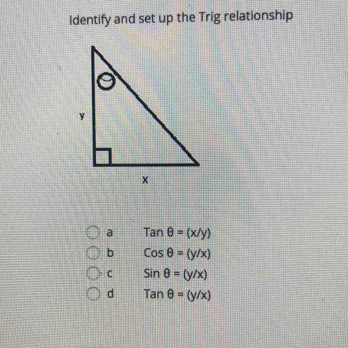 Identify and set up the Trig relationship
X