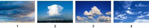 If u trust urself do it

Study these images.
4 photos of clouds. 1: Sky covered with large, flat l