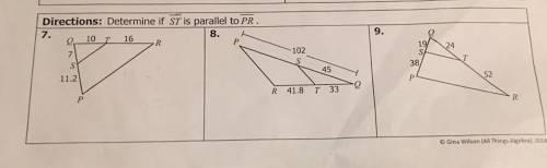 Determine if ST is parallel to PR