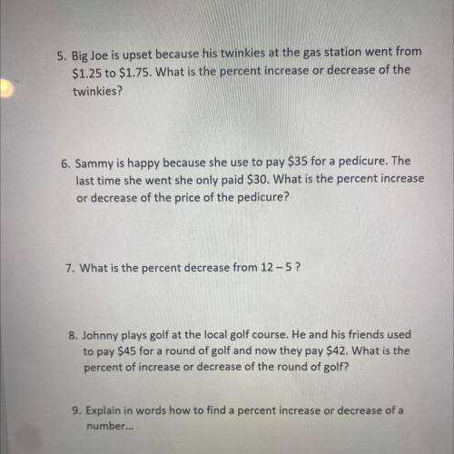 Please help with five through nine