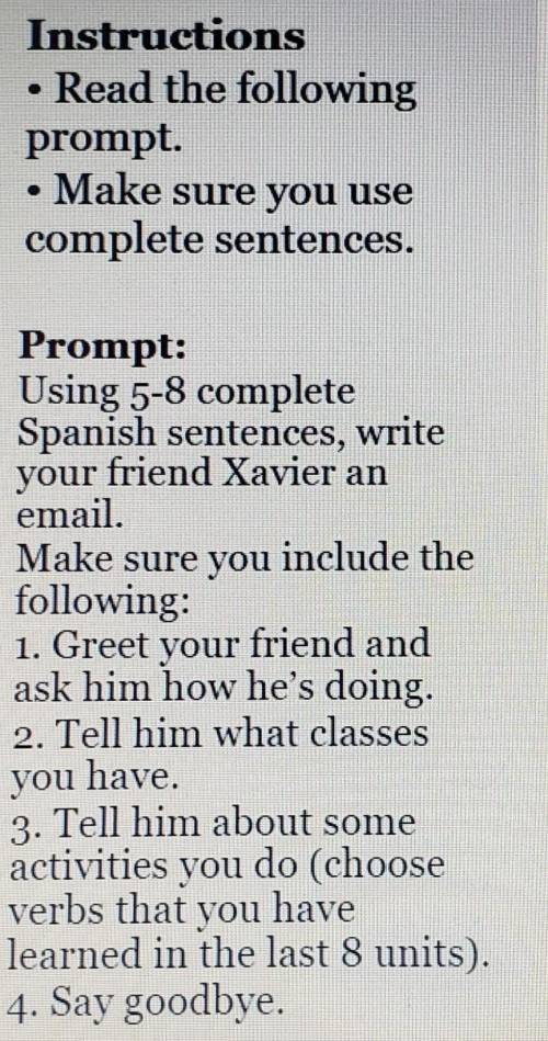 Need help with this spanish assignment. Working on it now. Look at the picture for instructions. Ne