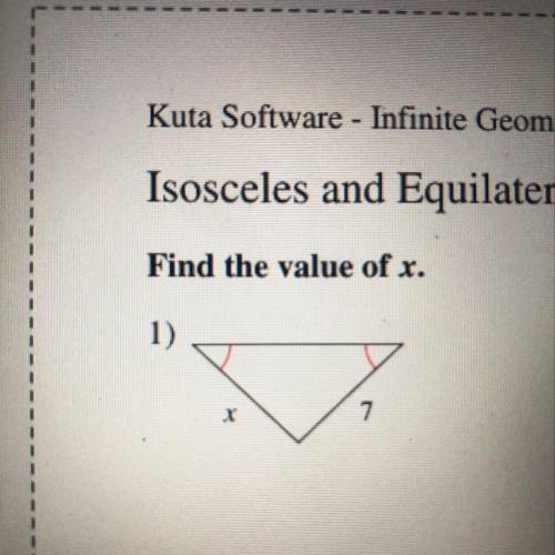 Find the value of x
please help :(