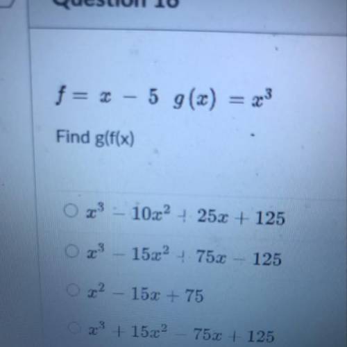 G(f(x) it's pretty easy, multiple choice
