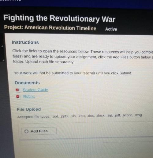 This is the Revolutionary War timeline on Eginuty if someone has done it and wants to send it over