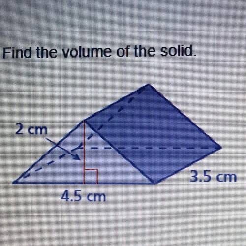 Find the volume of the solid.