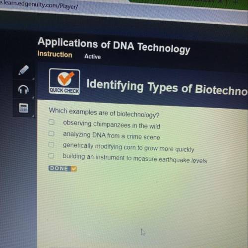 Which examples are of biotechnology￼