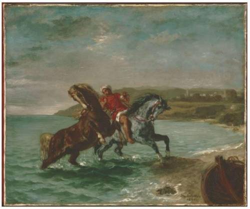NEED HELP!! Instructions: study Ferdinand-Victor-Eugene Delacroix’s Horses Coming Out of the Sea. W