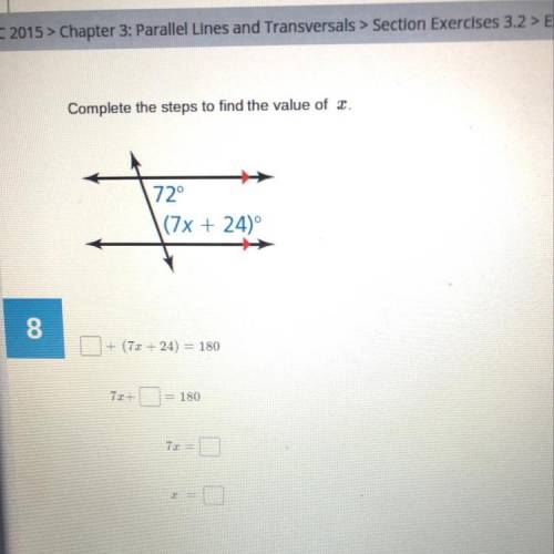 Complete the steps to find the value of l.