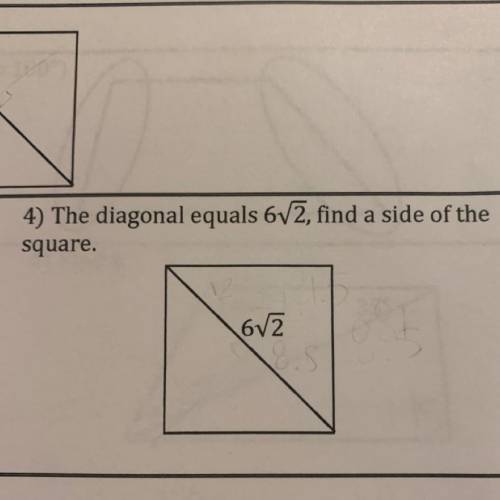 PLEASE HELP ME FIND THE SIDE OF THE SQUARE