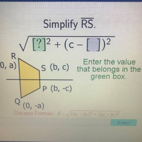 Simplify rs
r (0,a)
s (b,c)
p (b,-c)
q (0,-a)
