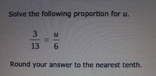 How do I get the answer for 'u'