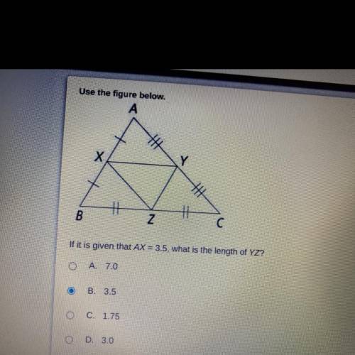 Hi! If you know geometry well can you tell me if I am correct before I continue? I chose 3.5 becaus