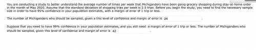 You are conducting a study to better understand the average number of times per week that Michigand