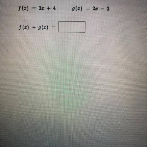 Function Homework f(x) g(x)