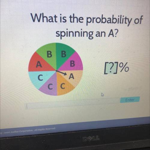 What is the probability of spinning an A