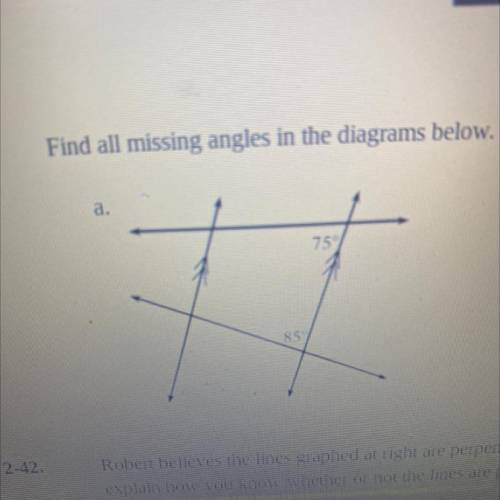2-41.
Find all missing angles in the diagrams below.
