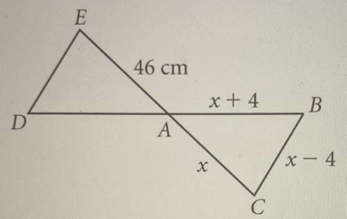The perimeter of triangle ABC is 138 cm and BC || DE. Is triangle ABC = triangle ADE? Which conject