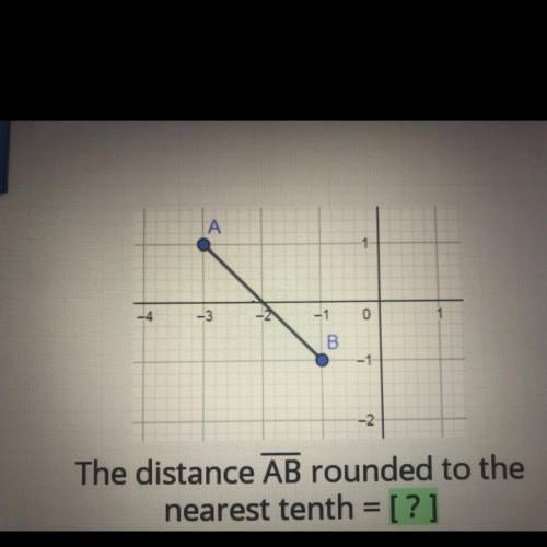 What is the distance of AB rounded to the nearest tenth?