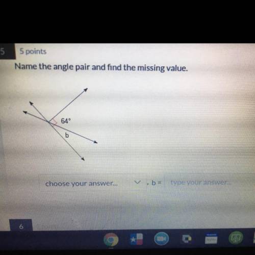 Name The Angle Pair And Find The Missing Value.