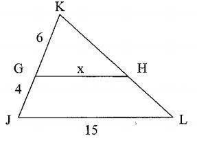 The triangles below are similar. 
therefore x = ?