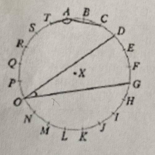 On the circle shown are marked the vertices of a regular 20-sided polygon. What is the sum of the m