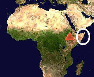 What is the name given to the circled area on the map above?

A.
the Ethiopian Highlands
B.
the Ho