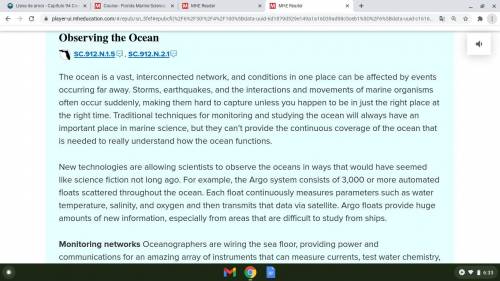 I have to write an Ocean Observation Method Paragraph can some one help me please?