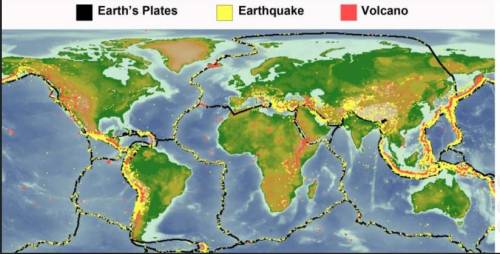 Your teacher will show you a world map with data about where earthquakes have occurred on Earth.