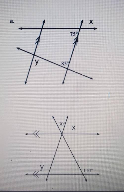 Find all missing angles in the diagrams below.