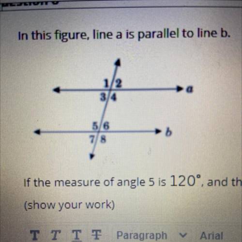 If the measure of angle 5 is 120°, and the measure of angle 4 is represented by (4x +20), what is
