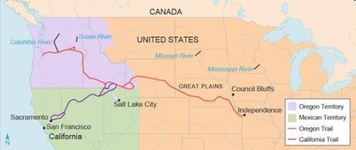The map shows the Oregon Trail.

What does the map indicate about those who followed the Oregon Tr