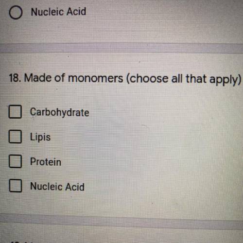 What is made of monomer