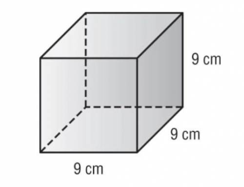 What is the surface area of the cube?

A. 243 cm2 B. 364.5 cm2
C. 486 cm2 D. 729 cm2
(first answer