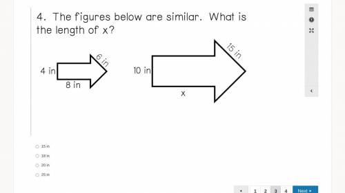 The figures below are similar. what is the length of x