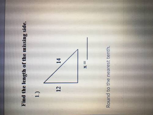 Find the length of the missing angle