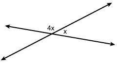 What is the measure of x?
a.144°
b.18°
c.72°
d.36°