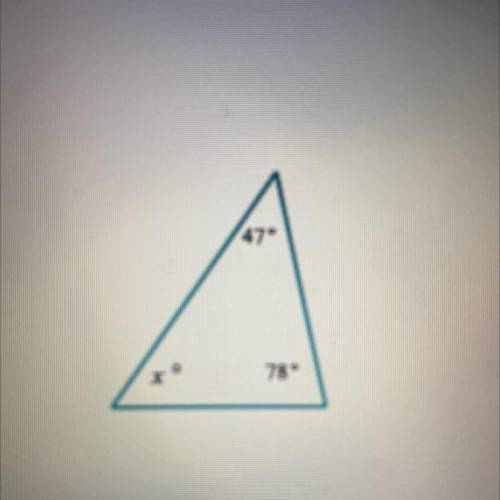 Find the value of X￼ triangle
please help me